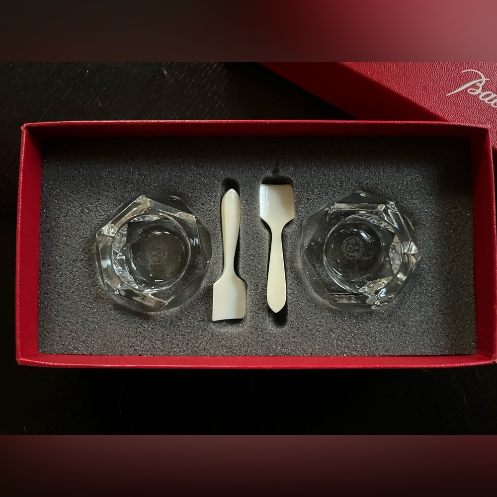 Baccarat salt and pepper cellars. Vintage.